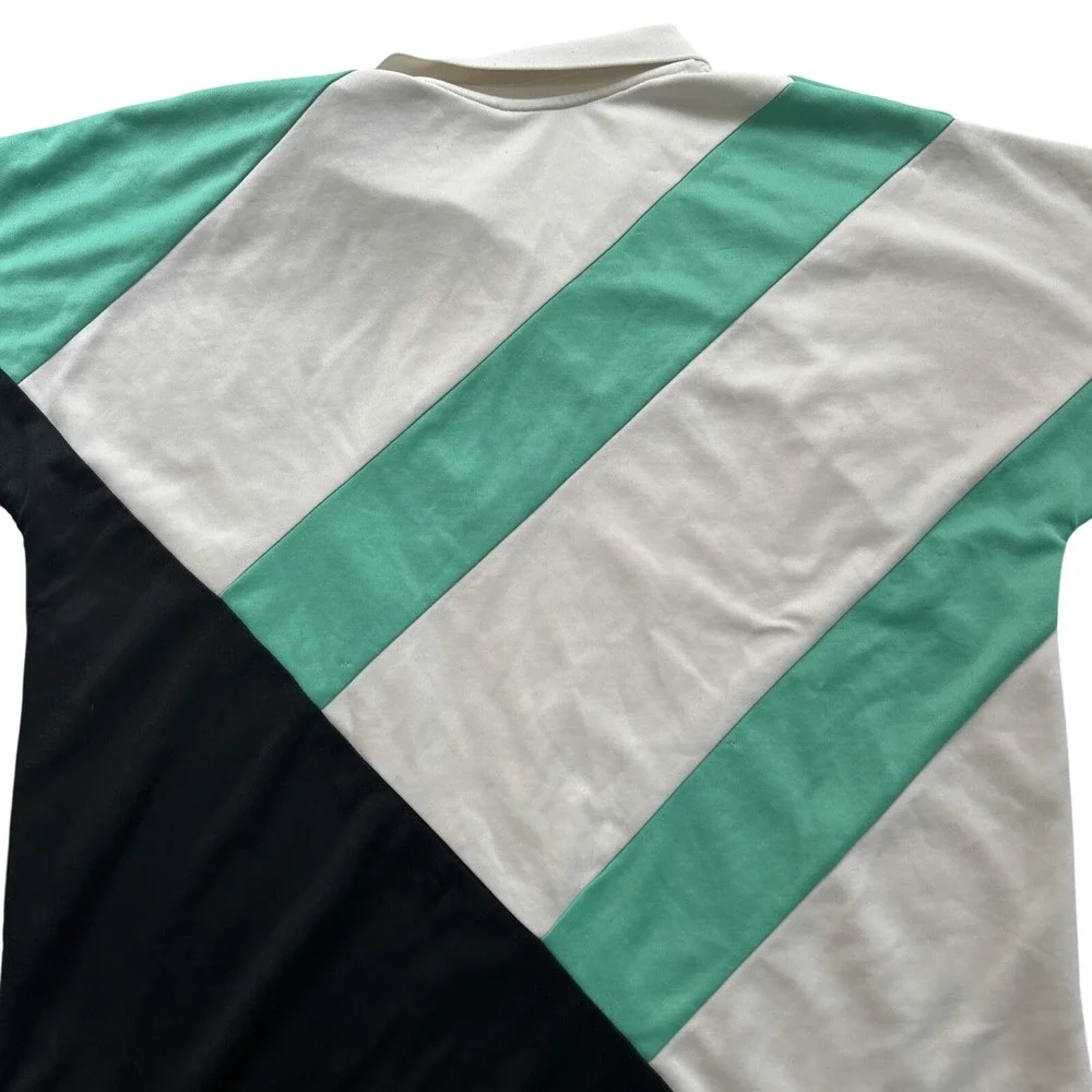 Equipment Adidas ADV/91-18 Men's XL Polo Shirt Colorblock Rugby Green Black
